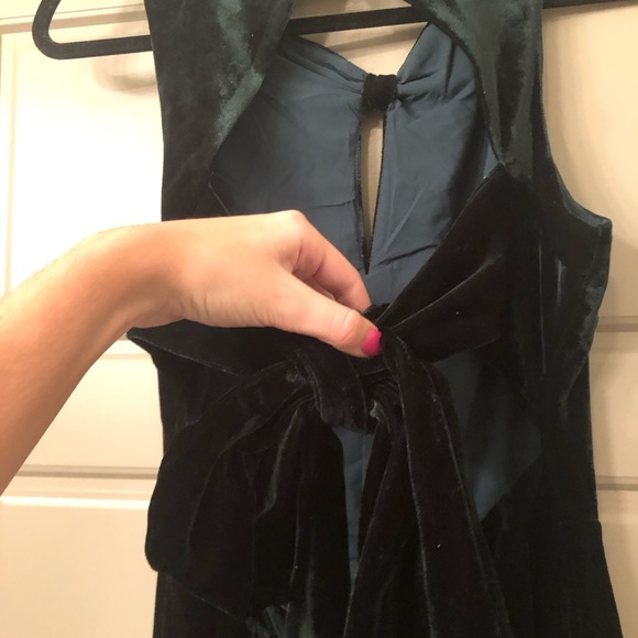 Velvet Green Jumpsuit! - Picture 6 of 7